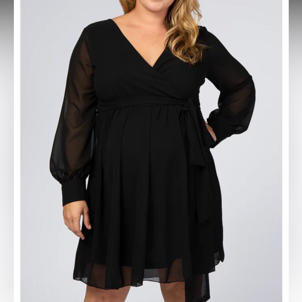 Pinkblush Chiffon Plus Maternity Wrap Dress FINAL PRICE (no offers)